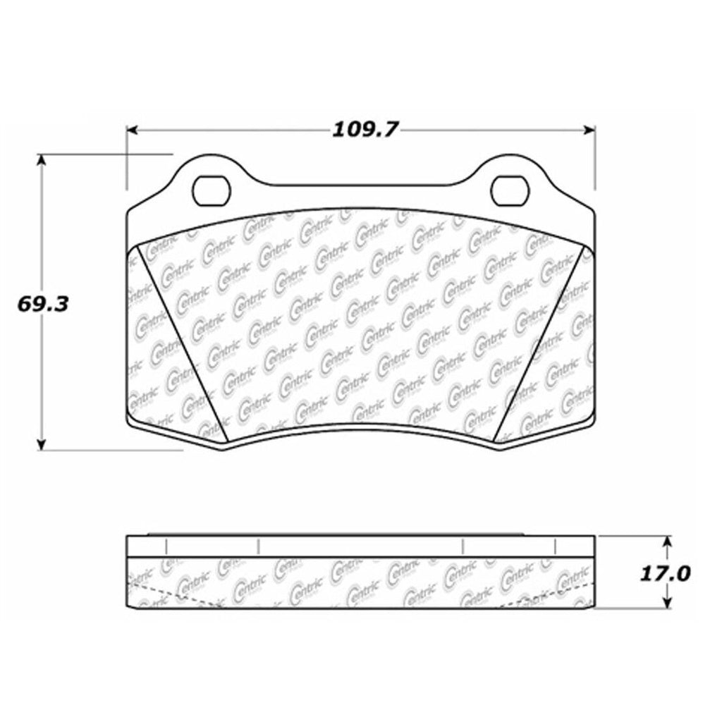 Centric Front Disc Brake Pad for F430, 360, Mustang, Viper (102.05920)