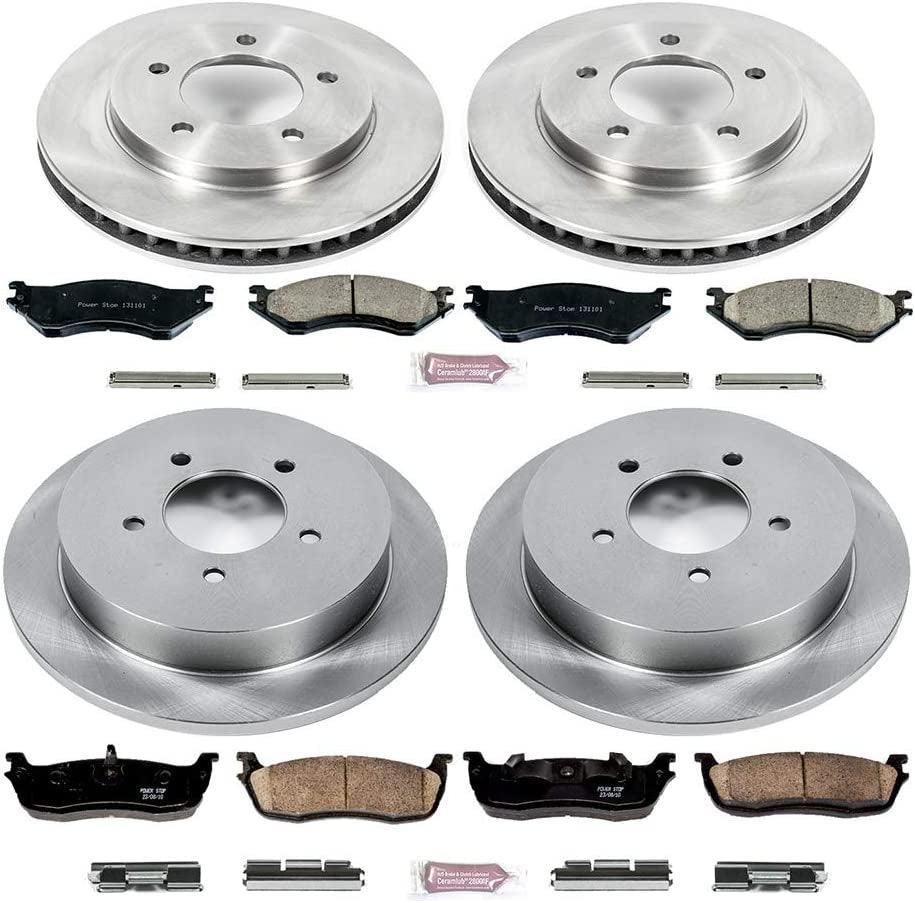 KOE1870 Autospecialty Front and Rear Replacement Brake Kit-Oe Brake Rotors & Ceramic Brake Pads