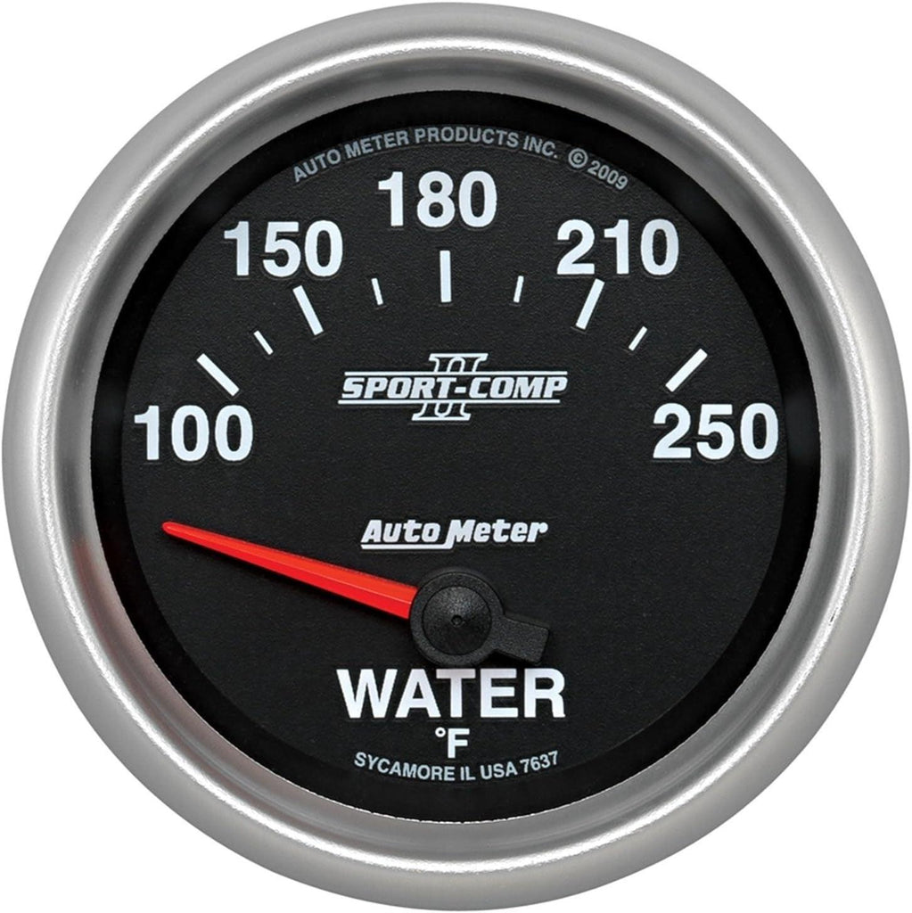 7637 Sport-Comp II 2-5/8" 100-250 Degree F Short Sweep Electric Water Temperature Gauge