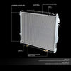 OEM-RA-1998 1-Row OE Style Bolt-On Aluminum Core Radiator Replacement Compatible with 96-02 4Runner at MT, 25-1/8" W X 22-5/8" H X 1" D, 1-3/8" Inlet, 1-3/8" Outlet