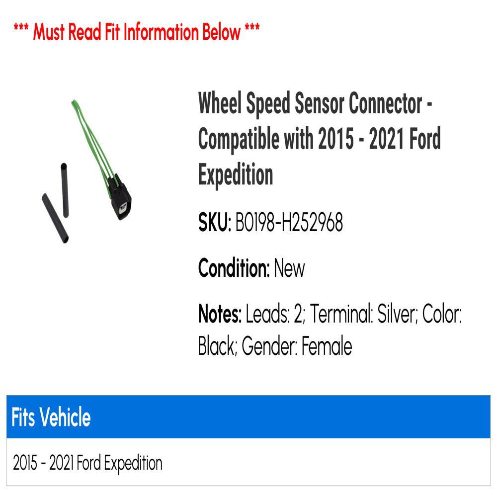 Wheel Speed Sensor Connector - Compatible with 2015 - 2021 Ford Expedition 2016 2017 2018 2019 2020