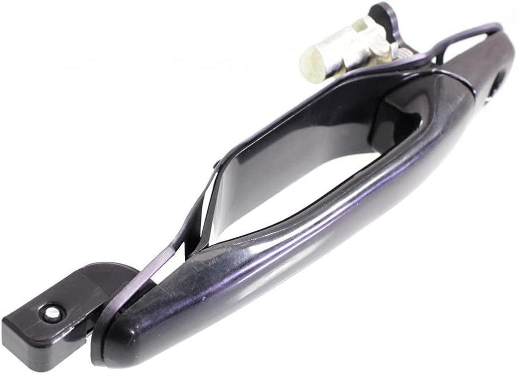 for Mitsubishi Lancer Exterior Door Handle Front, Driver Side Smooth Black 2002-2007 | with Key Hole | Trim:All Submodels | MI1310111 | MR970229