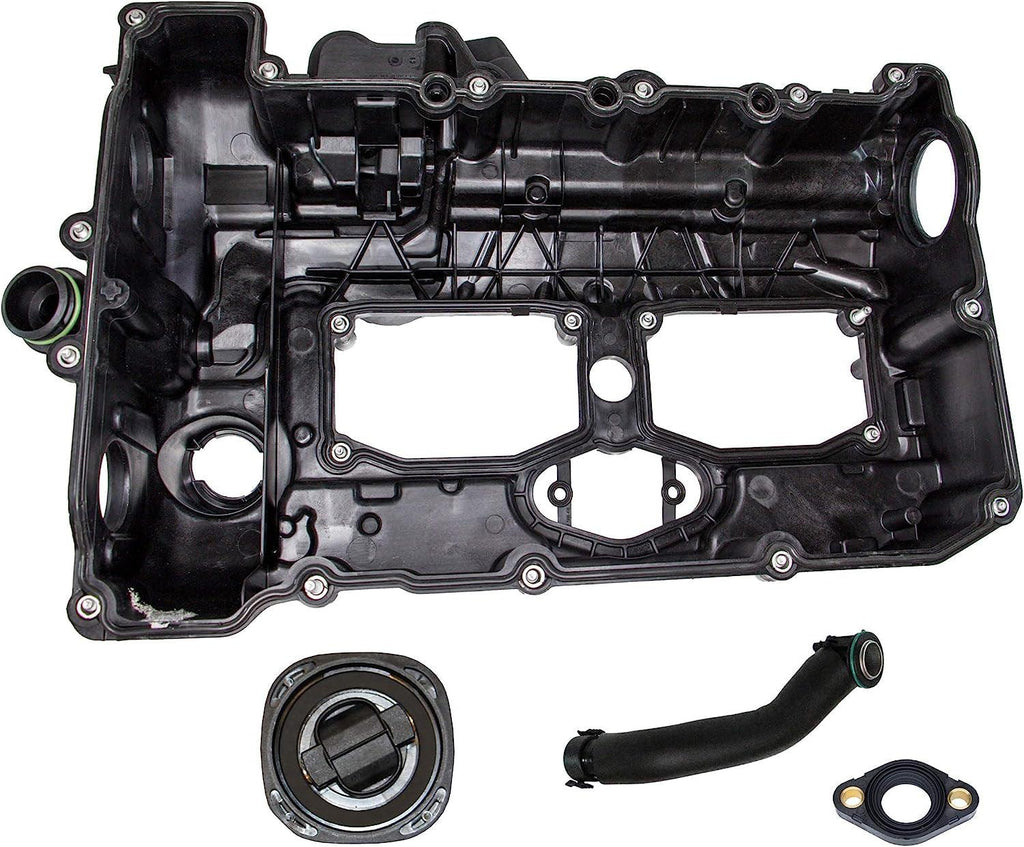 Rein  OE Replacement Valve Cover Kit for Select BMW Vehicles with 2.0L 4-Cylinder Engine - with Gasket, Oil Cap, Hoses, and Hardware,Multi