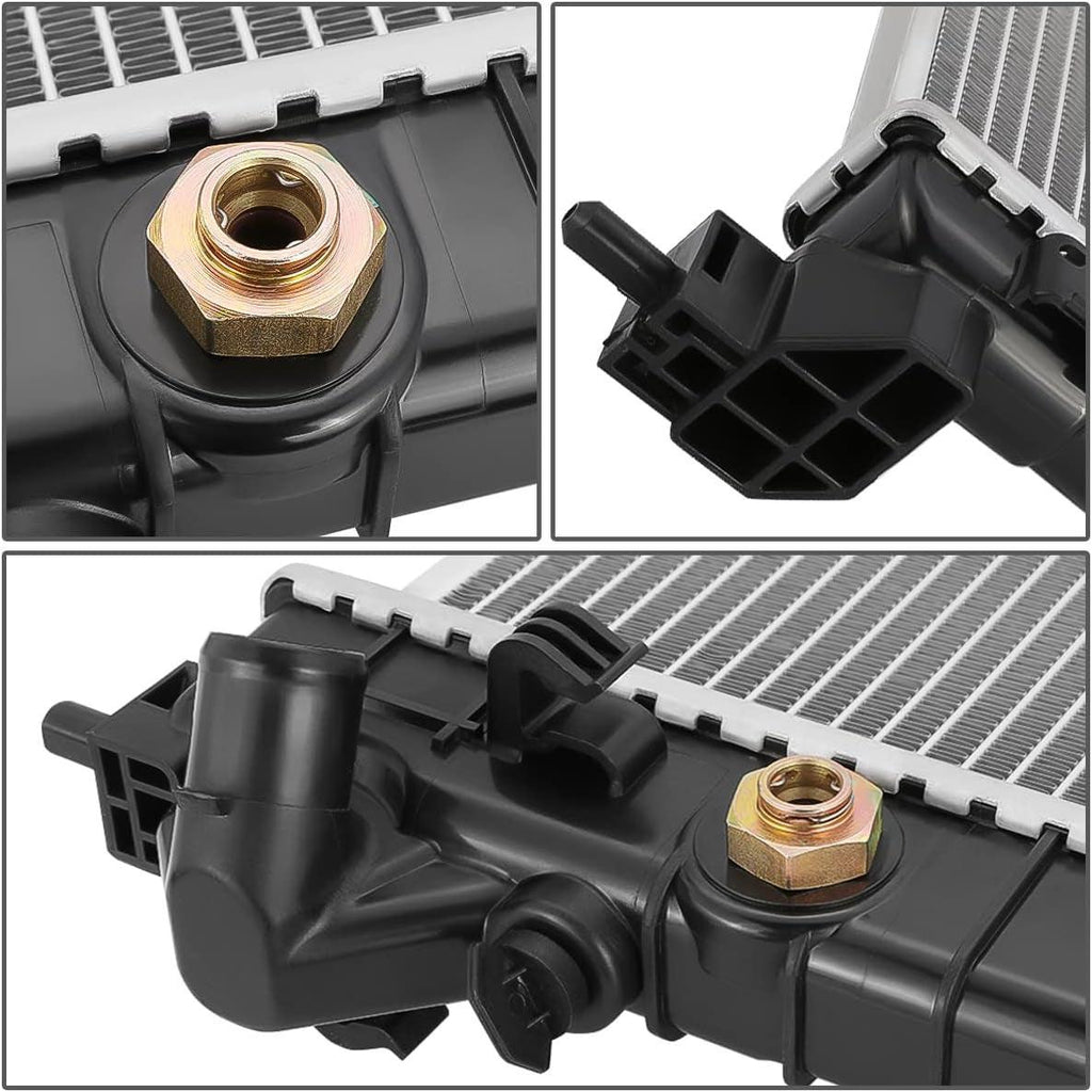 OEM-RA-13342 1-Row Aluminum Core Radiator Compatible with 2013-2015 Spark 1.2L DOHC,16-9/16" W X 17-11/16" H X 5/8" D,1-3/16" Inlet / 1-3/16" Outlet