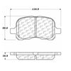 Centric Front Disc Brake Pad for Prizm, Corolla (106.07410)