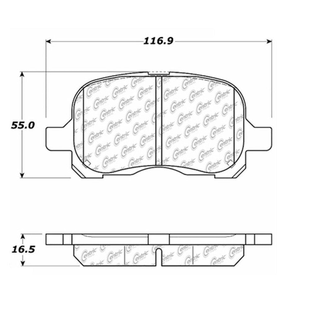 Centric Front Disc Brake Pad for Prizm, Corolla (106.07410)