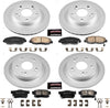 CRK2385 Coated Brake Rotor & Ceramic Brake Pads- Front & Rear