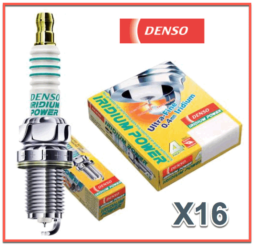 Set 16 Spark Plugs DENSO Iridium Power 5343 IKH16 High Performance & Response V8