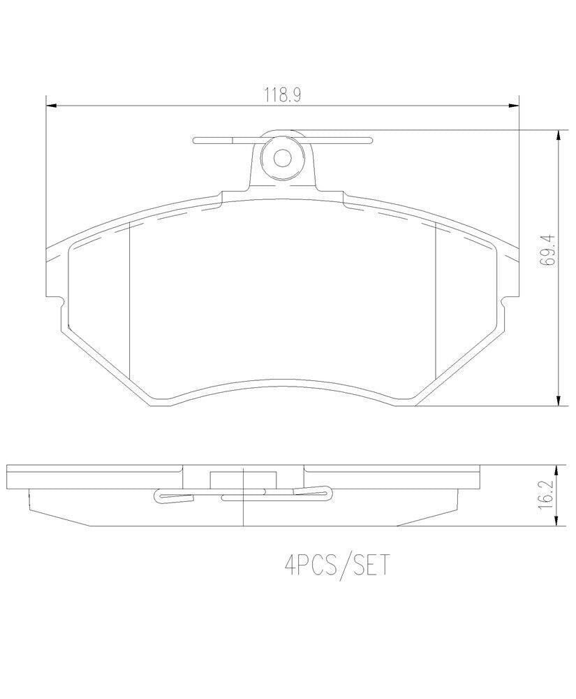 Brembo Front Disc Brake Pad Set for 01-02 Cabrio (P85032N)