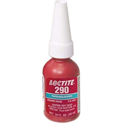 Loctite 29021 Green 290 Medium High-Strength Threadlocker, 300 Degree F Maximum Temperature, 10 Ml Bottle