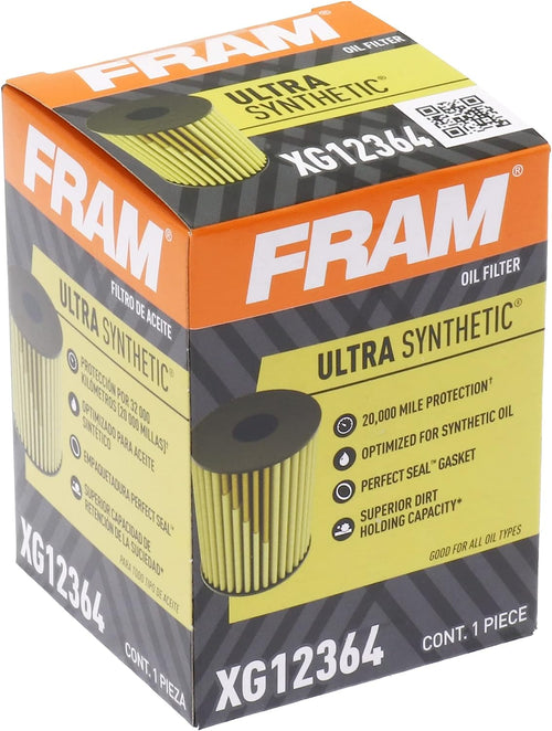 Ultra Synthetic Automotive Replacement Oil Filter, Designed for Synthetic Oil Changes Lasting up to 20K Miles, XG12364 with Suregrip (Pack of 1)