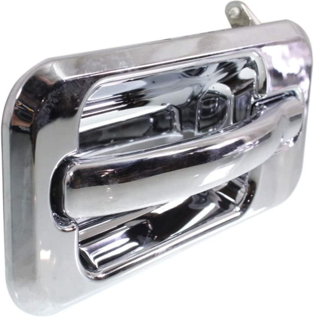 for Hummer H2 Exterior Door Handle Rear, Driver Side Chrome 2003-2009 | Trim: Base