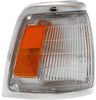 Compatible with Toyota Pickup Corner Light 1992 93 94 1995 Passenger Side | Clear & Amber Lens | W/Chrome Trim | 2WD | TO2521129 | 8161035100