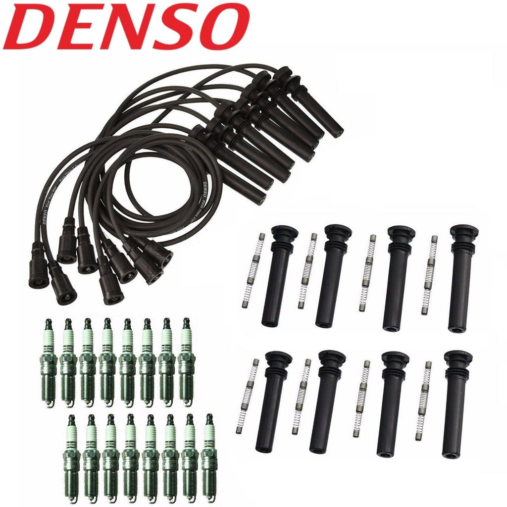 For Dodge Pickup 5.7L Hemi Tune up Kit 16 Spark Plugs Ignition Wires & COP Boots