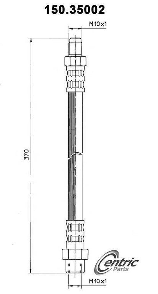 Centric Brake Hydraulic Hose for Mercedes-Benz 150.35002