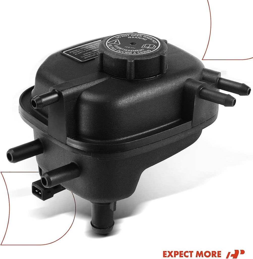 A-Premium Engine Coolant Overflow Recovery Reservoir Tank [W/Cap & Sensor] Compatible with Jaguar XK8 1997-2006 4.0L 4.2L, Replace # MJD4400AB