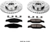 K1301 Front Z23 Carbon Fiber Brake Pads with Drilled & Slotted Brake Rotors Kit