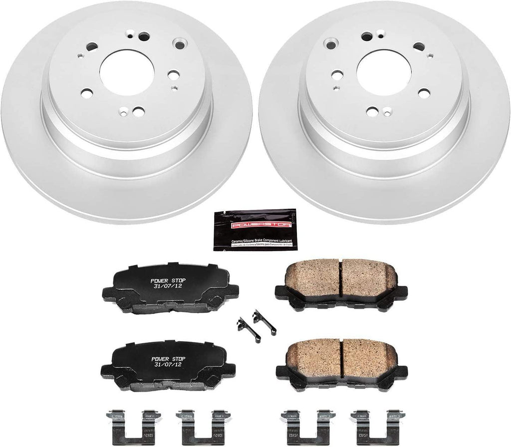 CRK4685 Coated Brake Rotor & Ceramic Brake Pads- Rear