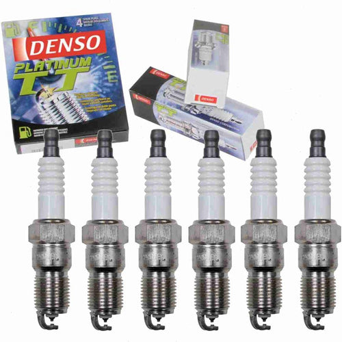 6 Pc DENSO Platinum TT Spark Plugs Compatible with Jaguar S-Type 3.0L V6 2000-2008