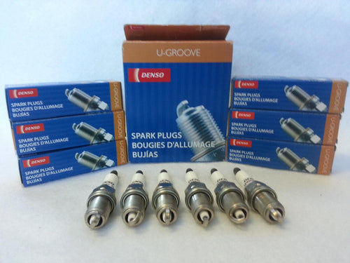 6X DENSO K20R-U11 (3139) U-Groove Resistor Spark Plug