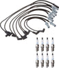 Denso Wire Set 7Mm & 8 Platinum TT Spark Plug .04 Kit for Dodge 5.2L 5.9L V8 OHV with Heat Shields 2.48" Long & Straight Coil Nipple