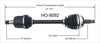 HO-8092 CV Axle Shaft