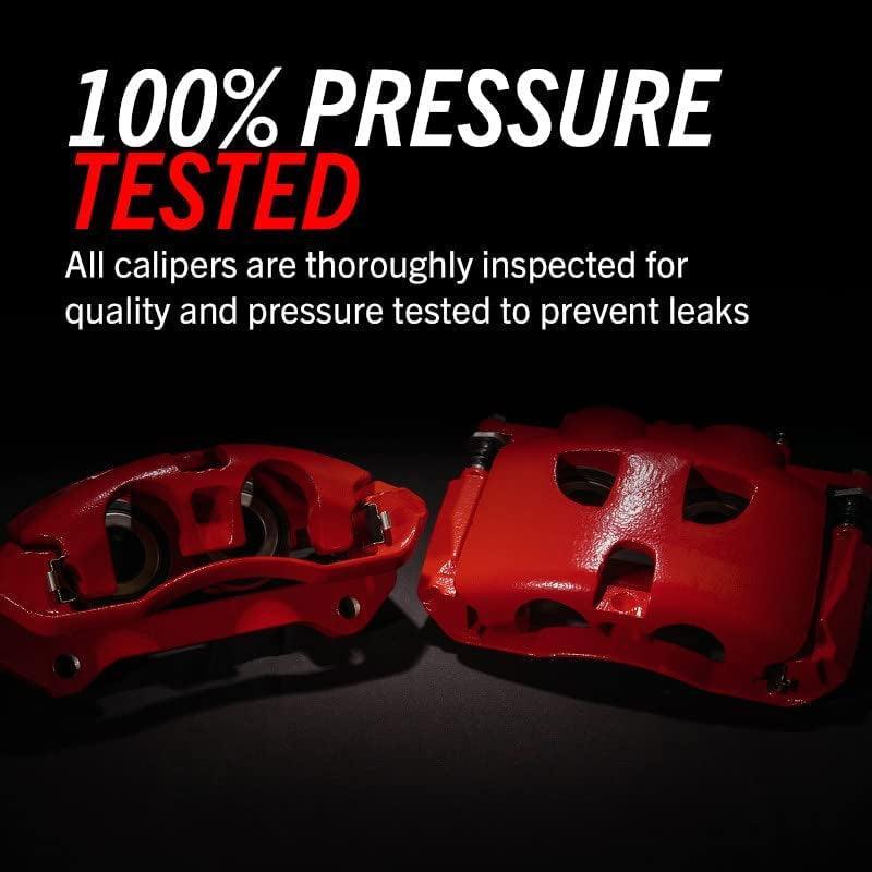 Front S2682B Pair of High-Temp Red Powder Coated Calipers