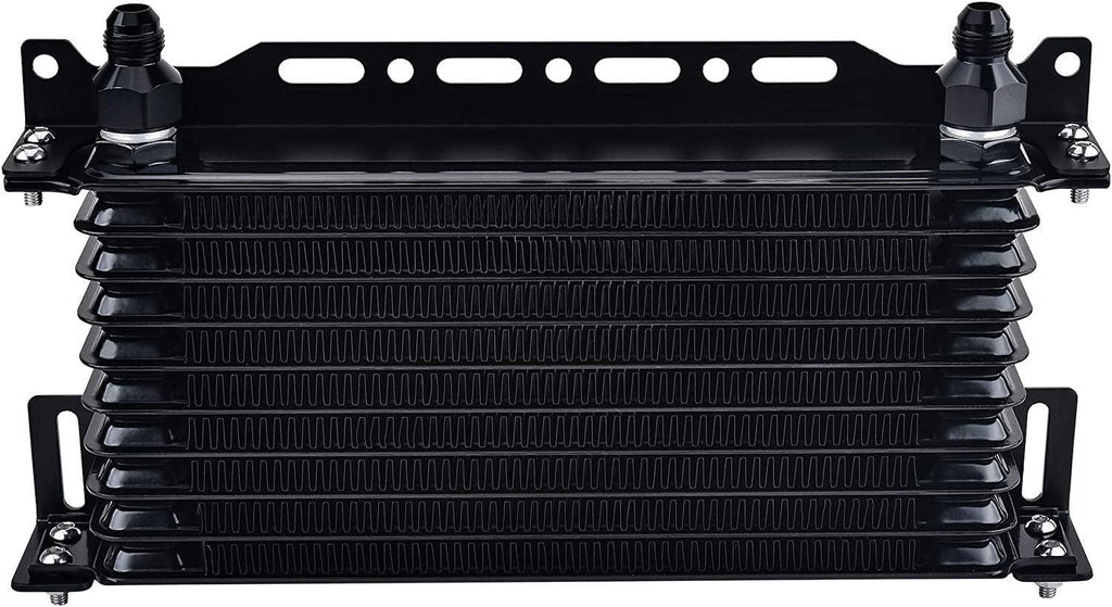10 Row Oil Cooler Kit Bundle with 340Mm Oil Cooler Mounting Bracket Kit