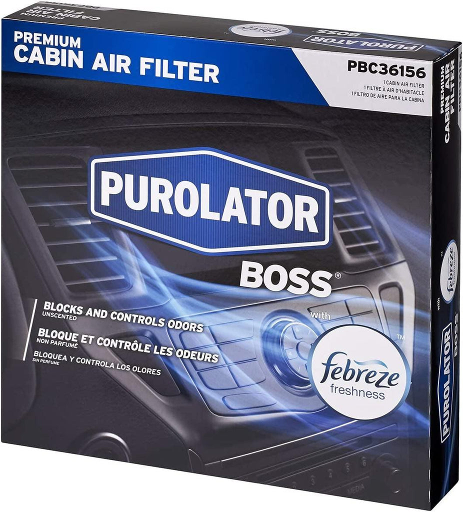 PBC36156 boss Premium Cabin Air Filter with Febreze Freshness Fits Select Dodge and Jeep