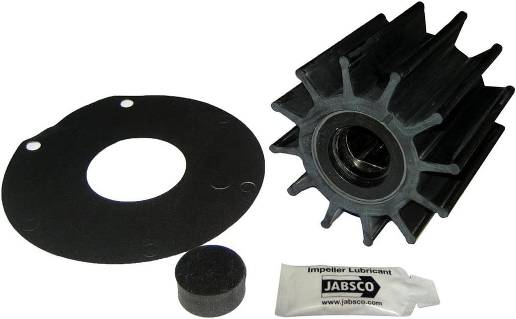 Jabsco 17370-0001-P, Neoprene, Drive Type 5, 12 Blade, 3-3/4 Diameter, 3-1/2 Width, 1 Shaft, Plastic Insert