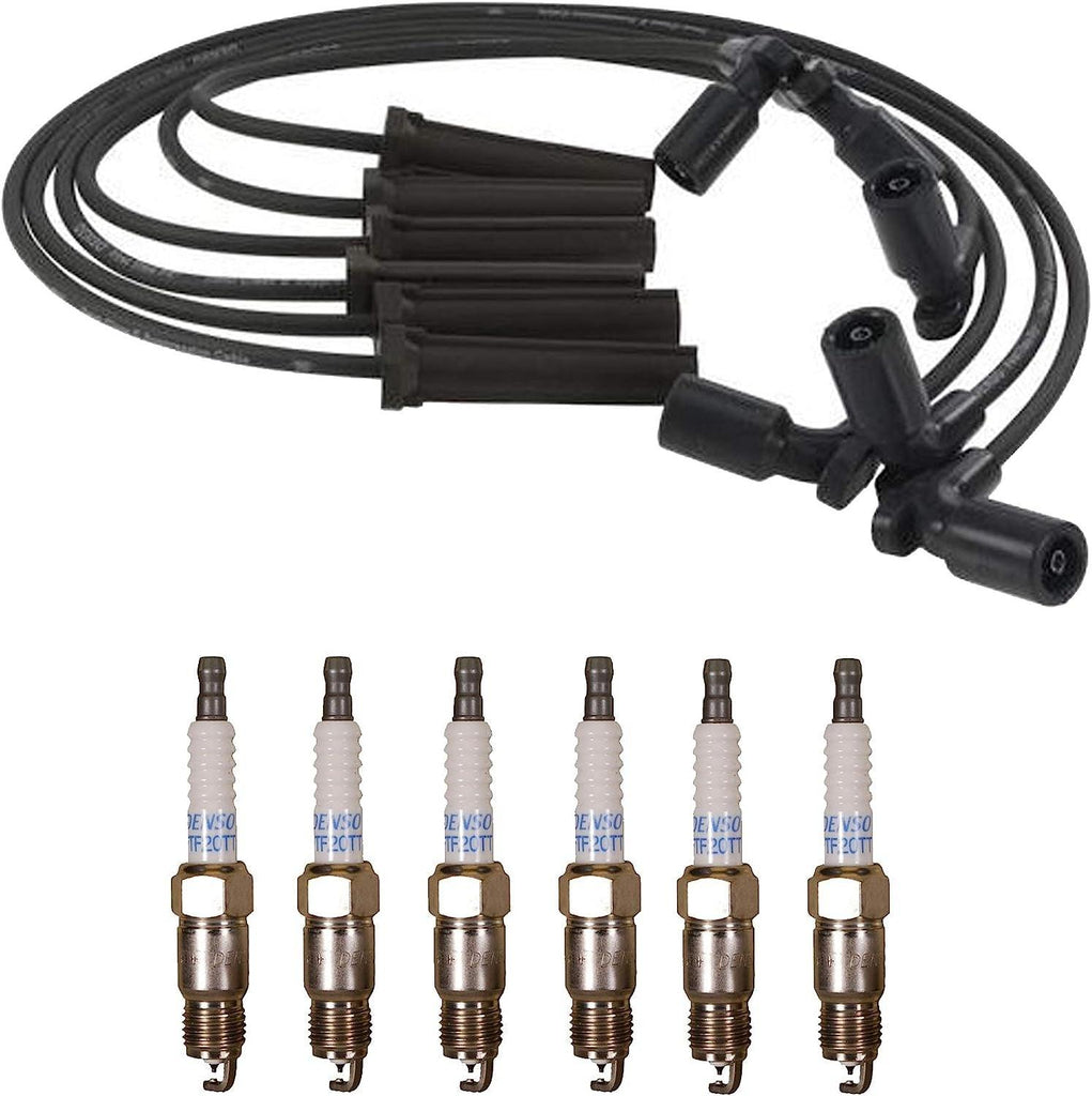 Denso Wire Set 7Mm & 6 Platinum TT Spark Plugs .040 Kit for Chevrolet GMC V6