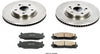 Front KOE3053 Stock Replacement Brake Pad and Rotor Kit Autospecialty