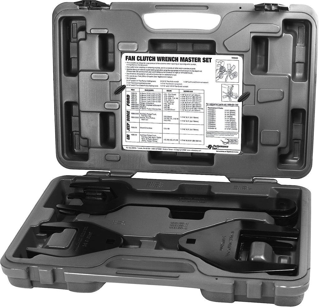 Performance Tool W89400 10-Piece Fan Clutch Wrench Set