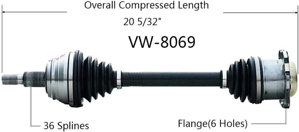 VW-8069 CV Axle Shaft