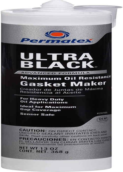 Permatex 24105-12PK Ultra Black Maximum Oil Resistance RTV Silicone Gasket Maker, 13 Oz. (Pack of 12)