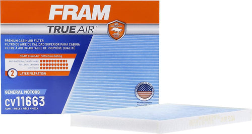 Automotive Replacement Trueair Cabin Air Filter for Car Passenger Compartment with Dual-Layered Filter (CV11663), 2 Pack