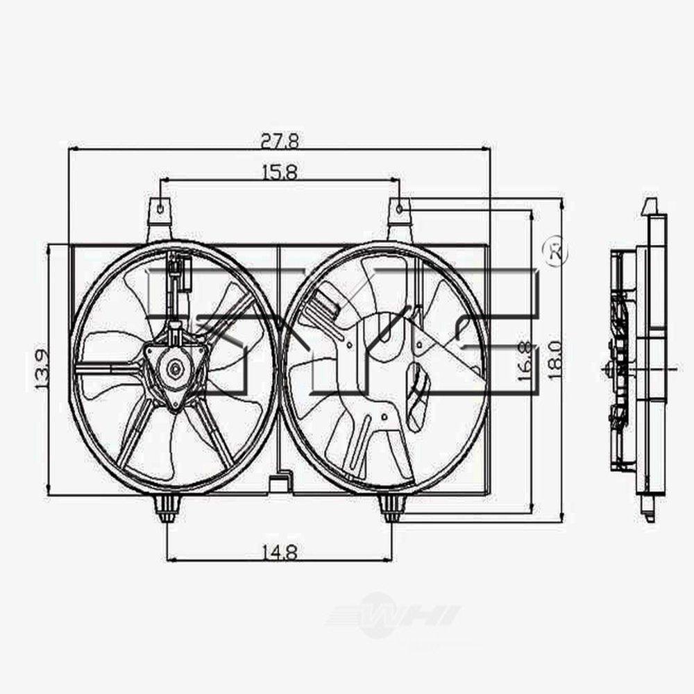 Dual Radiator and Condenser Fan Assembly Fits 2002 Nissan Sentra