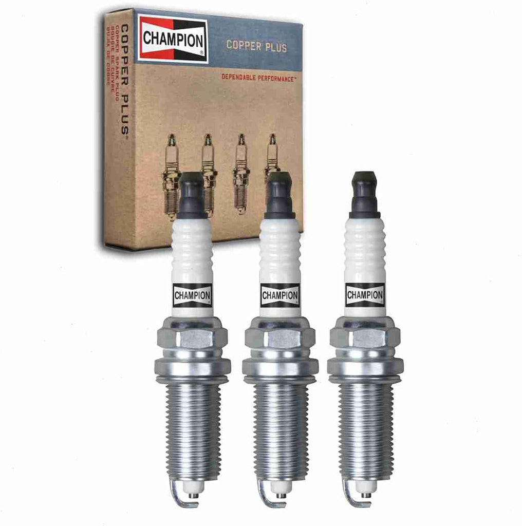 3 Pc Champion Copper plus Spark Plugs Compatible with Mitsubishi Mirage G4 1.2L L3 2017