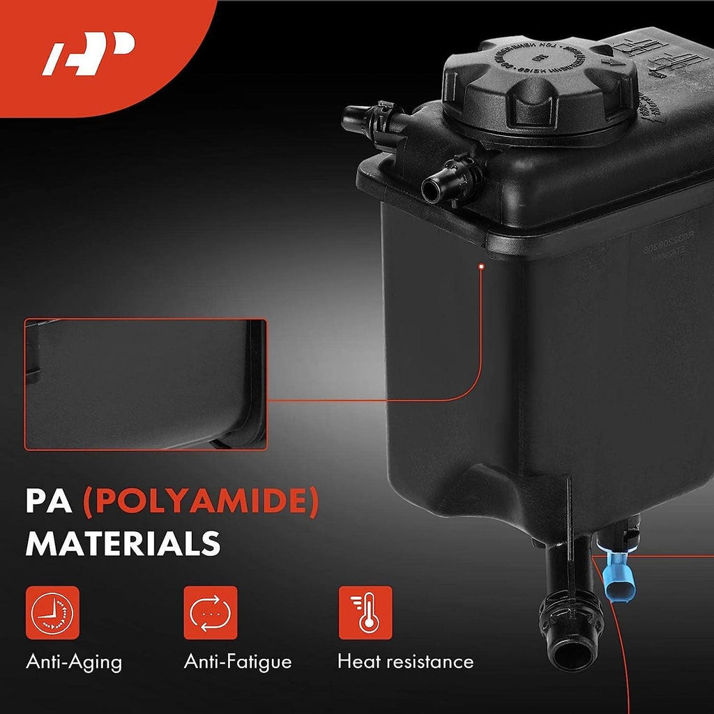 A-Premium Engine Coolant Reservior Tank with [Cap & Sensor] Compatible with BMW E60 E61, 525I 525Xi 528I 528Xi 530I 530Xi 535I 535Xi 545I 550I 645Ci 650I, Replace for 17137542986, 17137519219, 603-351