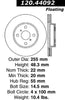 Centric Front Disc Brake Rotor for Prizm, Corolla (120.44092)