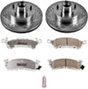 K2580-26 Front Z26 Carbon Fiber Brake Pads with Drilled & Slotted Brake Rotors Kit