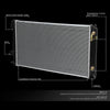 OEM-RA-2892 OE Style Direct Fit Aluminum Core Radiator Compatible with 06-16 Rav4, 26-3/8" W X 15-13/16" H X 7/8" D, 1-1/2" Inlet, 1-1/2" Outlet