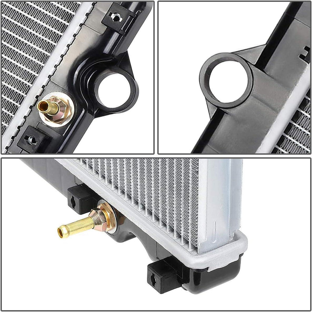 OEM-RA-2581 1-Row OE Style Aluminum Core Radiator DPI 2581 Compatible with 03-09 4Runner / GX470 AT, 25-9/16" W X 23-3/8" H X 1-1/4" D, 1-1/2" Inlet, 1-1/2" Outlet
