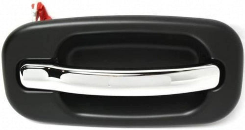 for Chevy Suburban 1500 Exterior Door Handle Front Passenger Side Smooth Black Bezel with Chrome Lever 2000-2006 | Trim:All Submodels | GM1311153 | 15182419