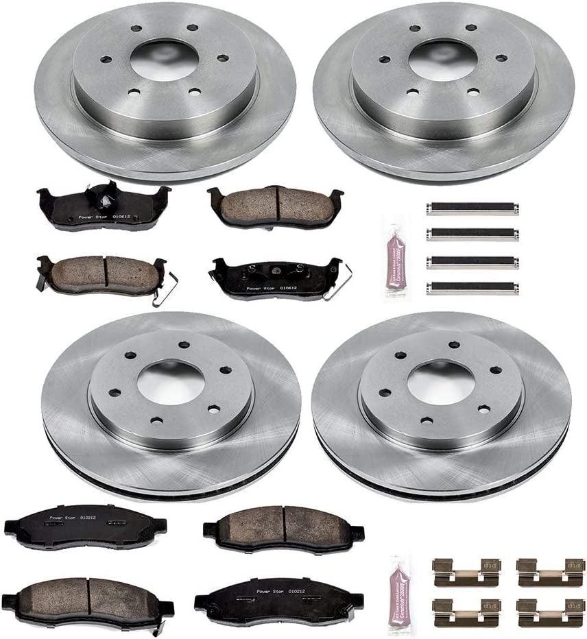 KOE2443 Autospecialty Front and Rear Replacement Brake Kit-Oe Brake Rotors & Ceramic Brake Pads