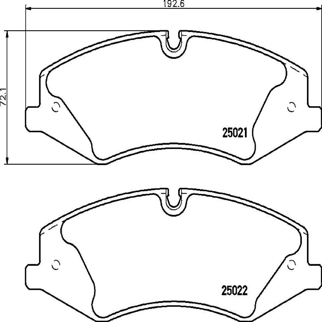 Brembo Front Disc Brake Pad Set for Land Rover (P44024)