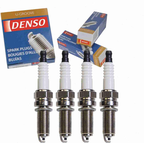 4 Pc DENSO Standard U-Groove Spark Plugs Compatible with Kia Forte 1.8L 2.0L L4 2015-2016