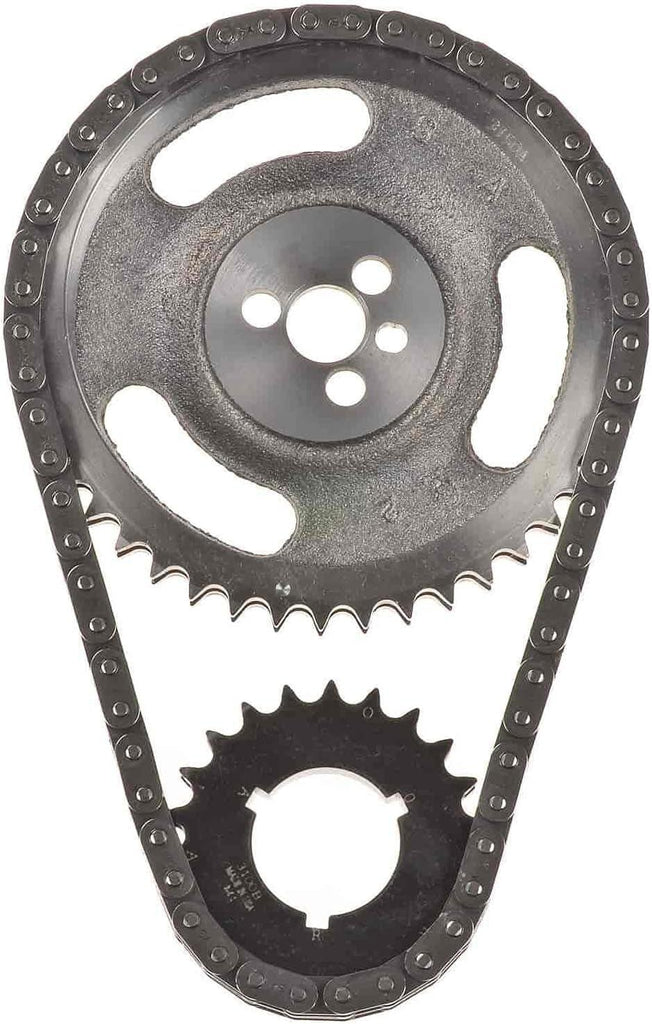 Double Roller Timing Chain Set | for 1987-1992 Small Block Chevy 305-350 | Made in USA | with Factory Hydraulic Roller Cam | Not for Use with LT1 or LT4 Engines | 3-Keyway