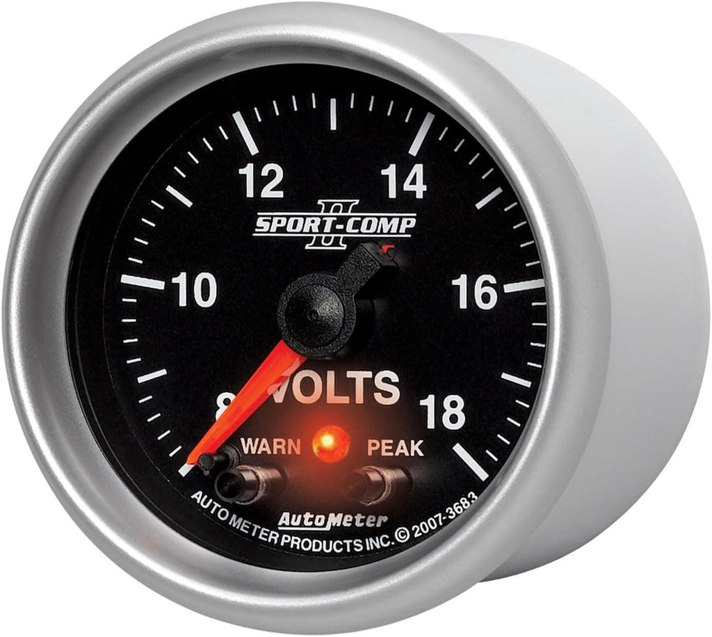 3683 Sport-Comp II 2-1/16" 8-18V Full Sweep Electric Voltmeter Gauge