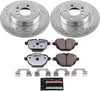 K6034-26 Rear Z26 Carbon Fiber Brake Pads with Drilled & Slotted Brake Rotors Kit